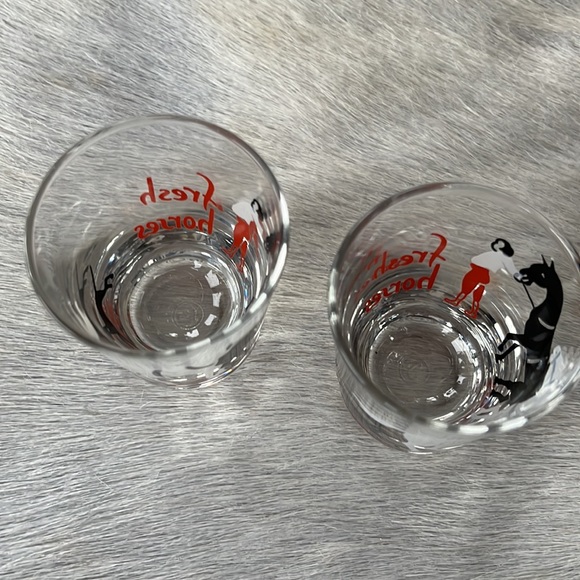 Vintage Libbey set of 2 “fresh horses” shot glasses - Picture 5 of 6